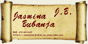 Jasmina Bubanja vizit kartica